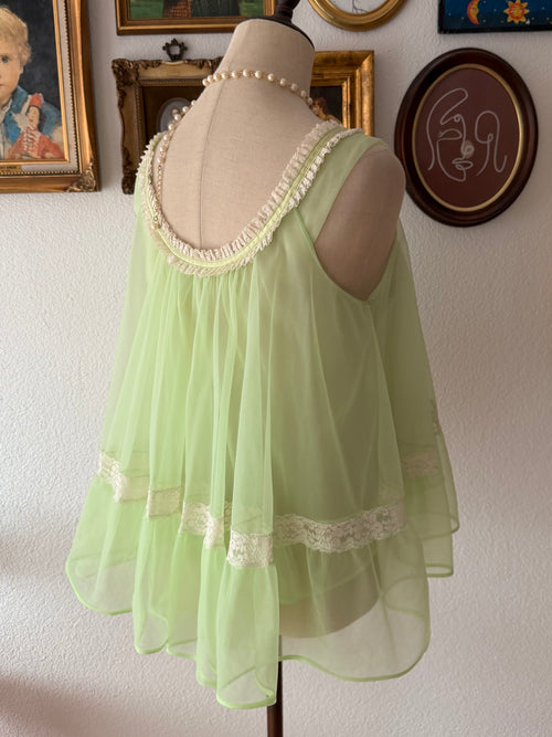 Tosca Green Nylon Babydoll size S/M