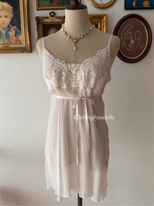 Linea Donatella Pink Peignoir Set size M