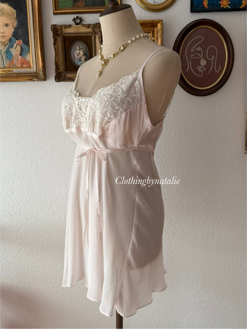 Linea Donatella Pink Peignoir Set size M