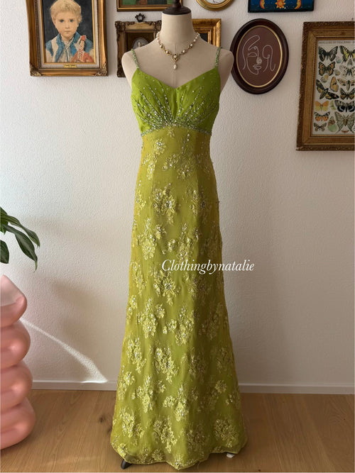 “Idea” Green Maxi Gown size S