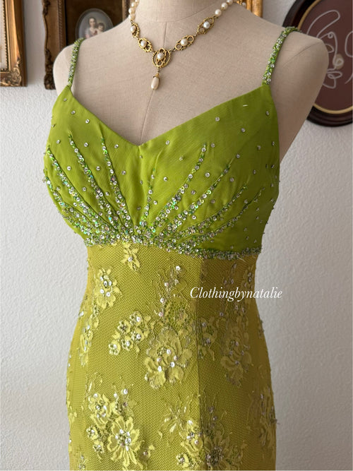 “Idea” Green Maxi Gown size S