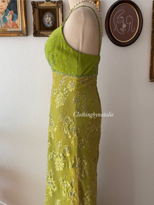 “Idea” Green Maxi Gown size S