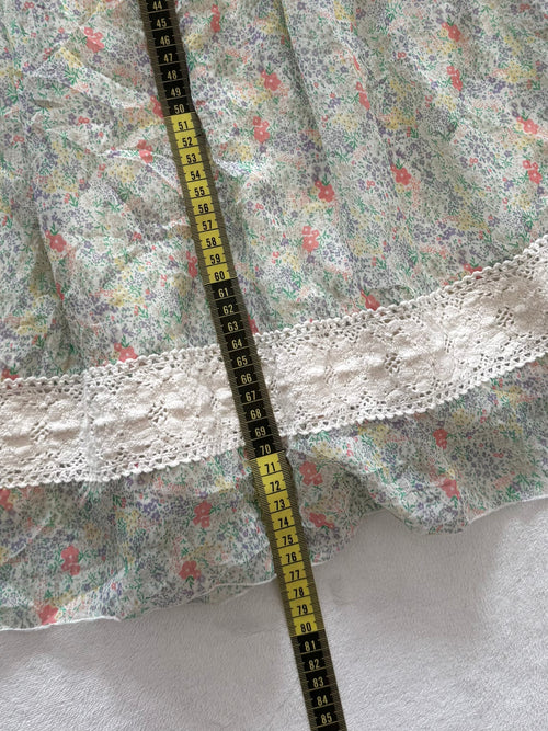 Japanese Floral Green Babydoll Size S/M