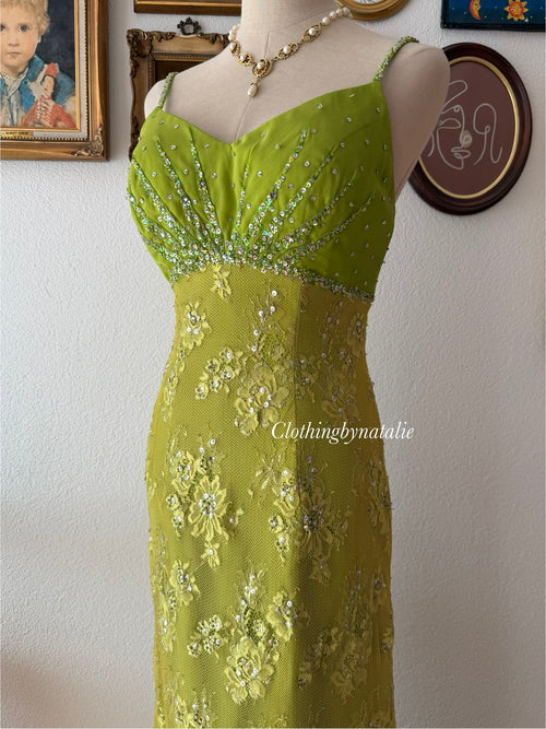 “Idea” Green Maxi Gown size S