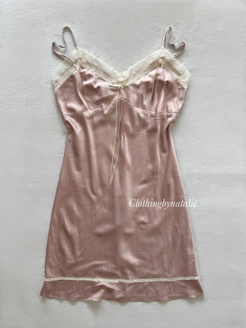 Soft Pink Satin Slip Size S