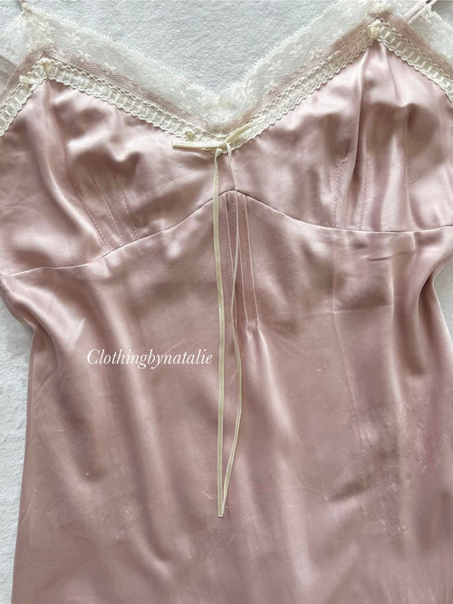 Soft Pink Satin Slip Size S