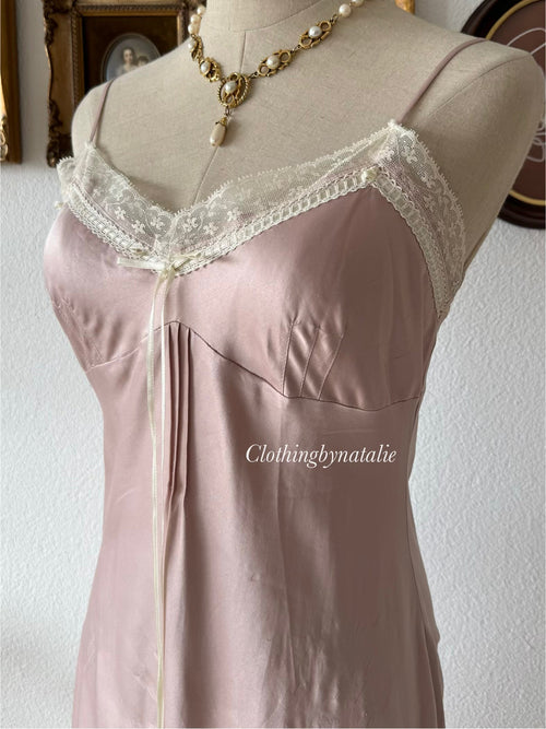 Soft Pink Satin Slip Size S