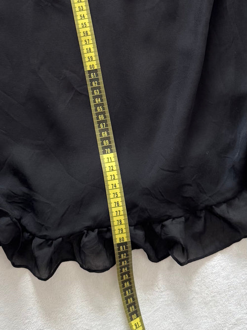 Black Sheer Chiffon Slip Size S