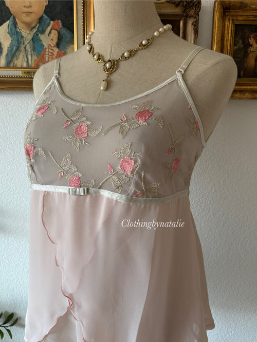 Floral Sheer Chiffon Cami Size S