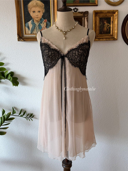 Glitter Sheer Mesh Babydoll Size S/M