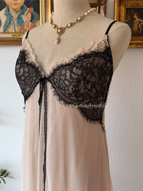 Glitter Sheer Mesh Babydoll Size S/M