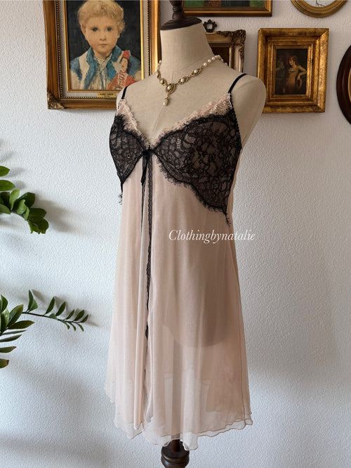 Glitter Sheer Mesh Babydoll Size S/M