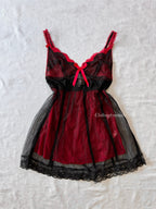 EB Black Red Lace Babydoll (S)
