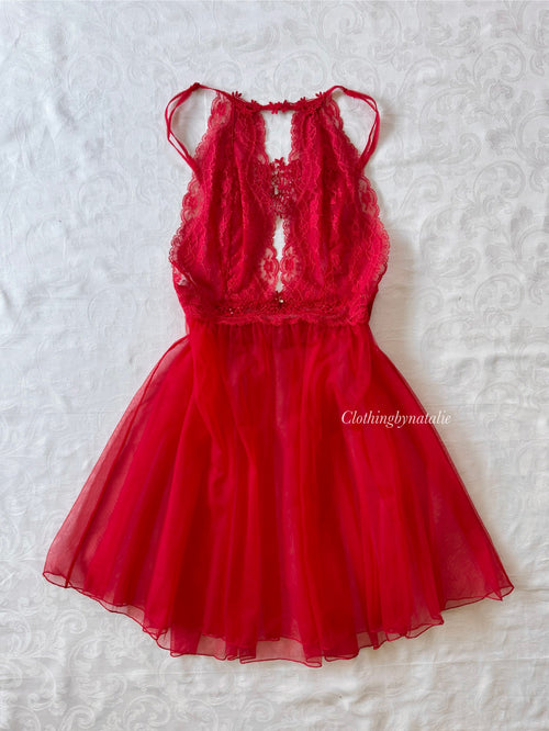 Red Lace Babydoll (S/M)