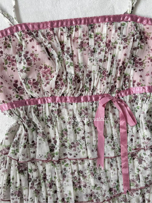 Floral Mesh Tutu Cami Size S