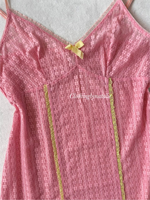 Pink Lace Slip Dress size S
