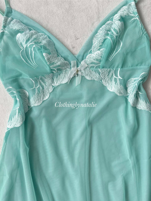 Coquette Teal Mesh Babydoll size S