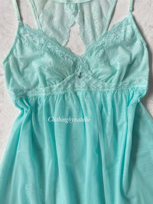 Fairy Teal Mesh Babydoll size M