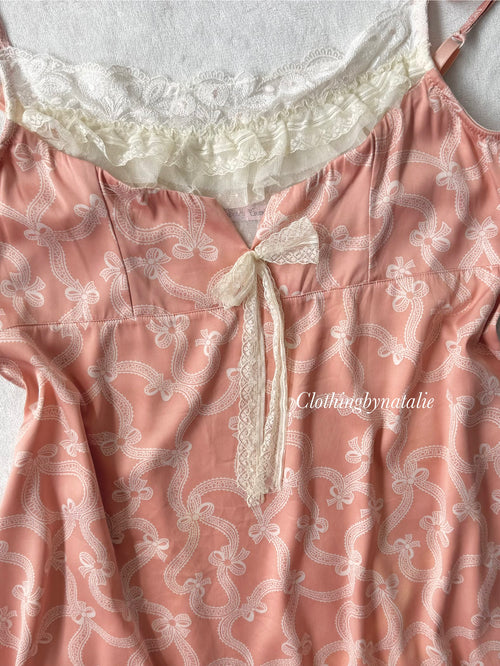 Coquette Orange Satin Babydoll size M