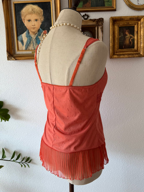 Y2K Glitter Mesh Cami Size S