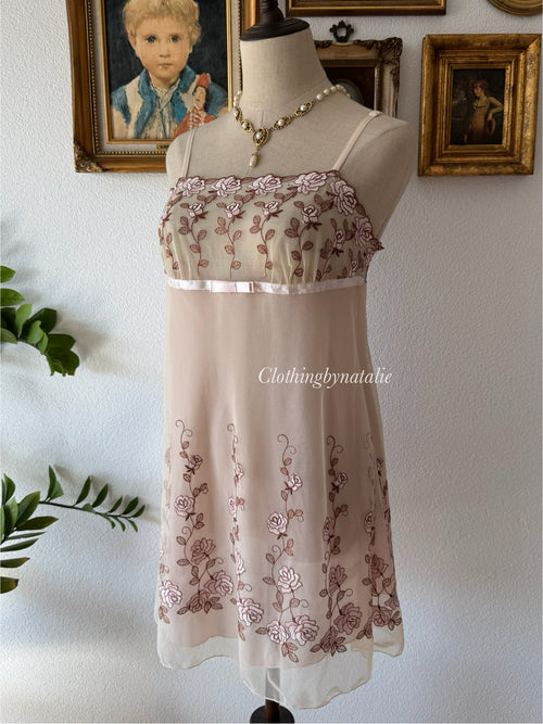 Floral Lace Slip Dress Size S