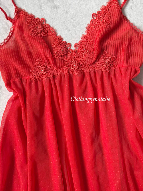 Fairy Red Lace Babydoll size M