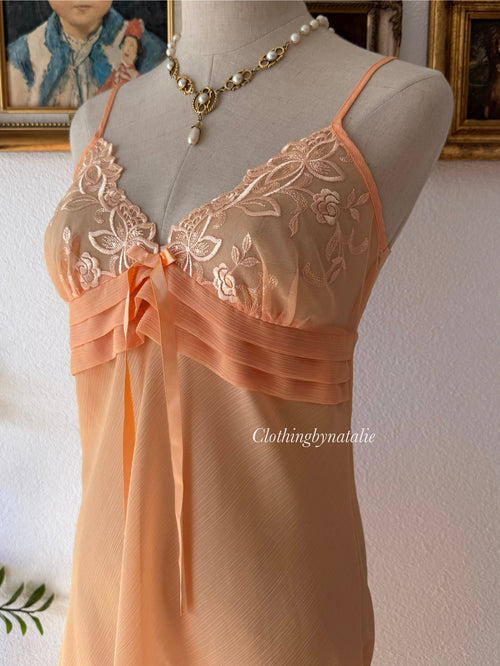 Orange Chiffon Slip Size S