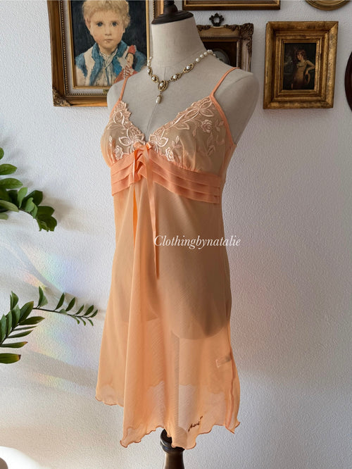 Orange Chiffon Slip Size S
