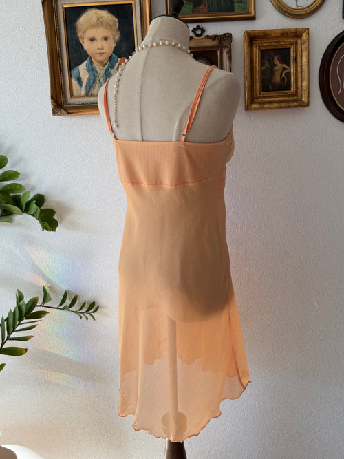 Orange Chiffon Slip Size S