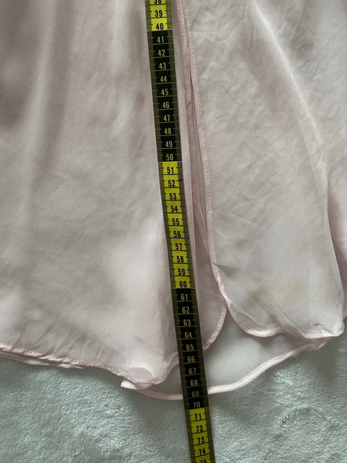 Cinema Etoile Pink Chiffon Lace Babydoll Size M