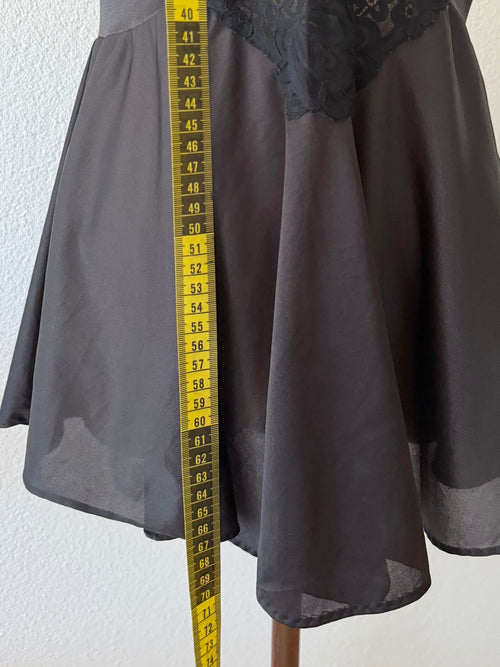 Vintage Black Nylon Mini Dress size M
