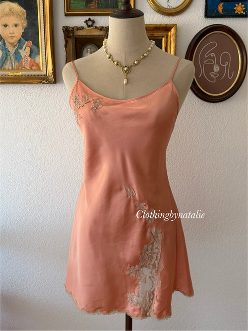 VS Orange Satin Mini Dress size S/M