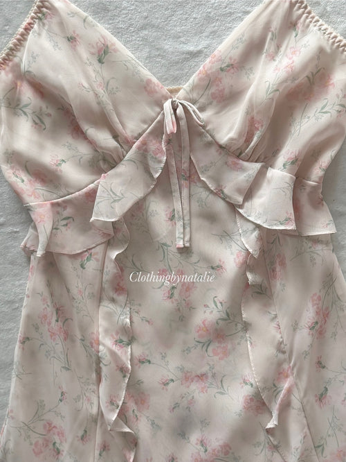 Mini Floral Chiffon Slip Size S