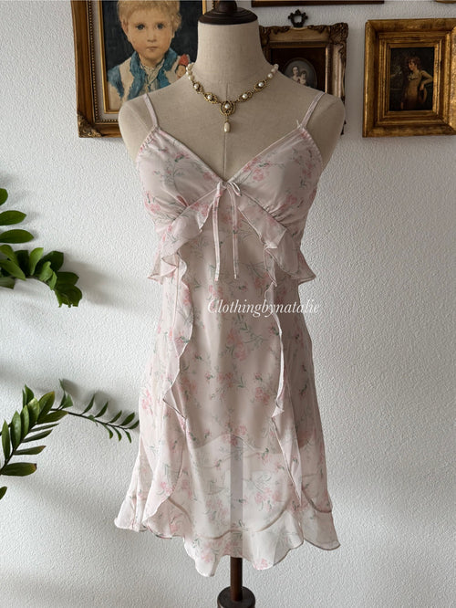 Mini Floral Chiffon Slip Size S