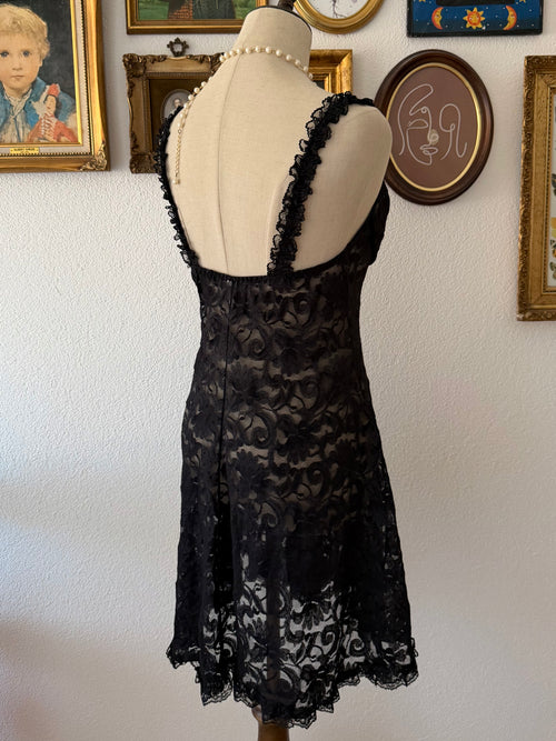 Private Luxury Black Lace Babydoll size M