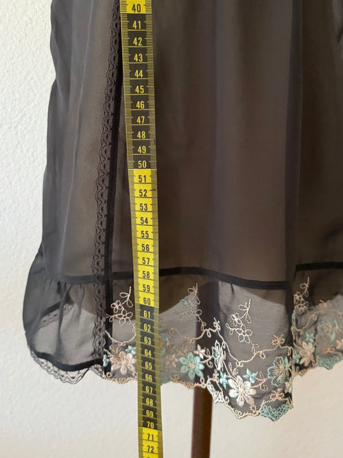 Black Blue Chiffon Cami size S/small M