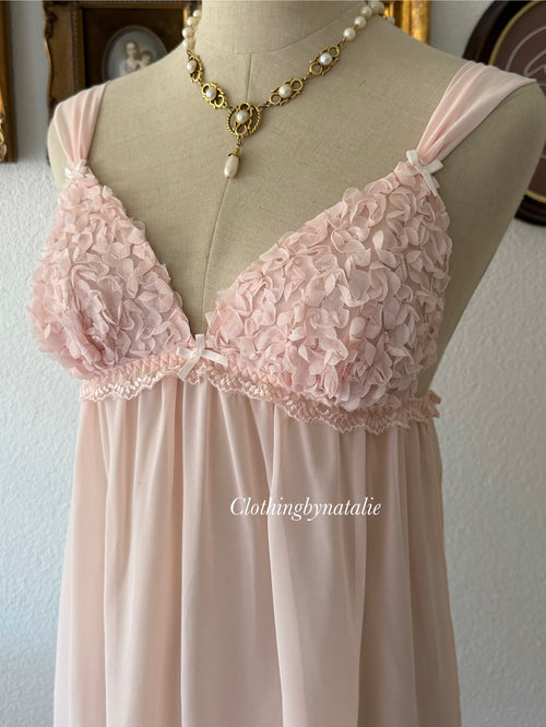 Peach Chiffon Babydoll size S
