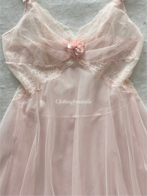 Pink Fairy Mesh Babydoll Size S