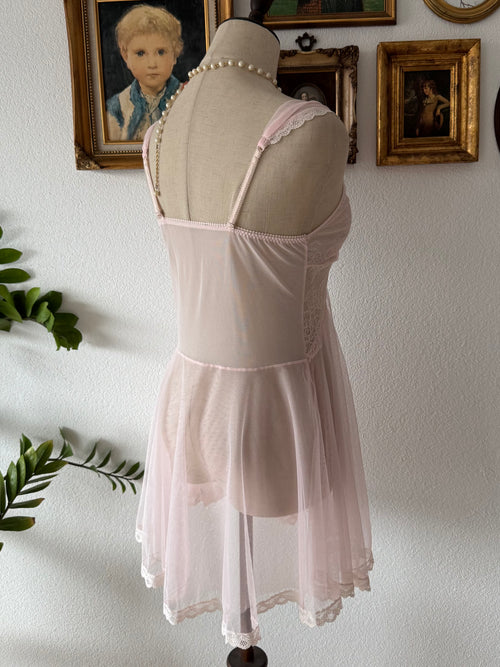 Pink Fairy Mesh Babydoll Size S