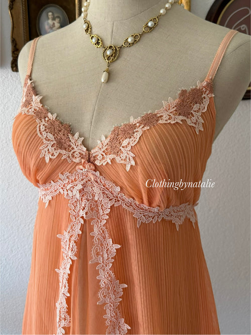 Orange Pleated Babydoll size S
