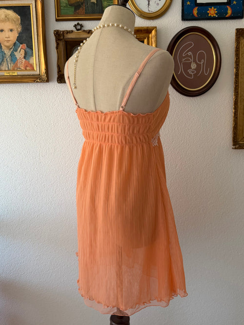 Orange Pleated Babydoll size S