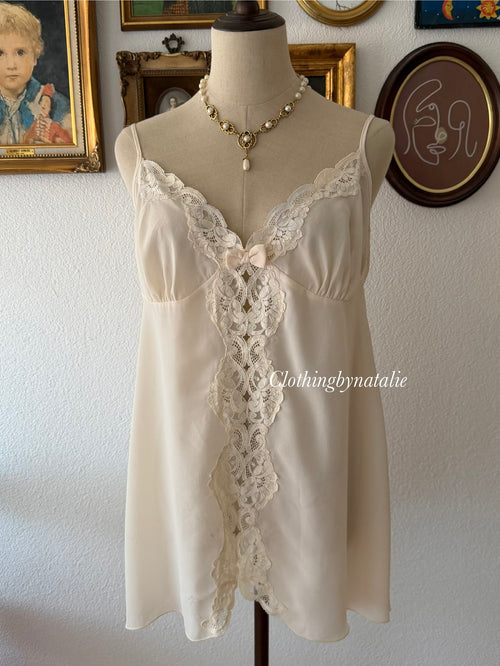 VS Light Orange Chiffon Babydoll size L