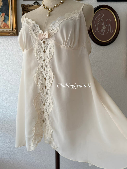 VS Light Orange Chiffon Babydoll size L