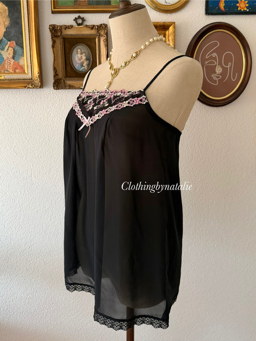 Black Chiffon Cami size S