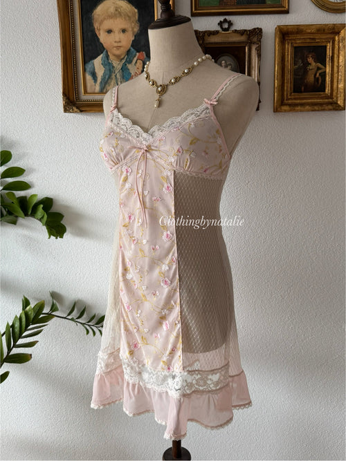 Fairy Pink Lace Slip Size S