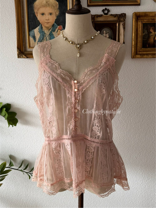 Fairy Pink Lace Cami Size M
