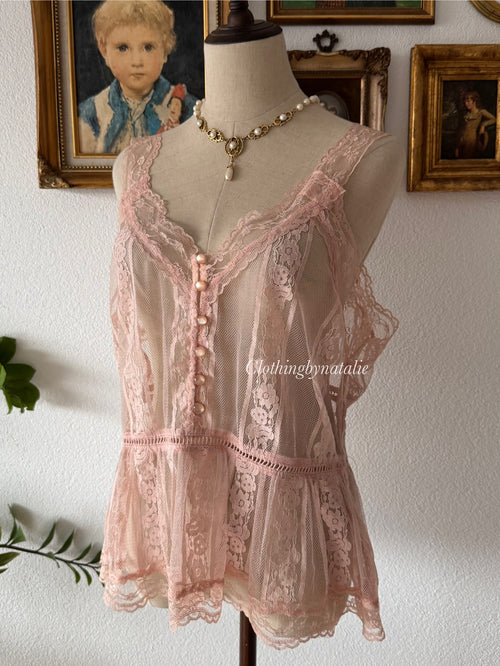 Fairy Pink Lace Cami Size M