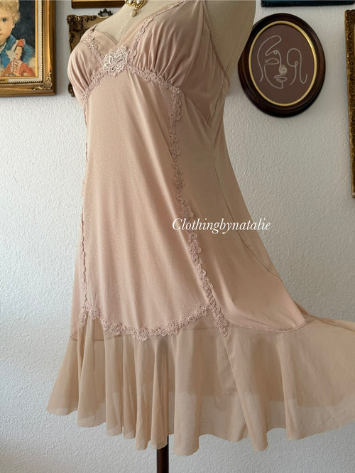 Nude Jersey Nightgown size M