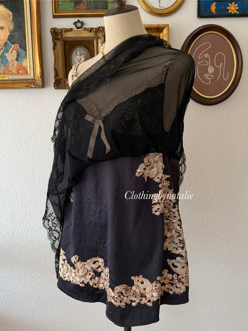 Whimsical Black Babydoll size S/M