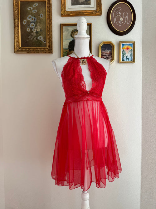 Red Lace Babydoll (S/M)